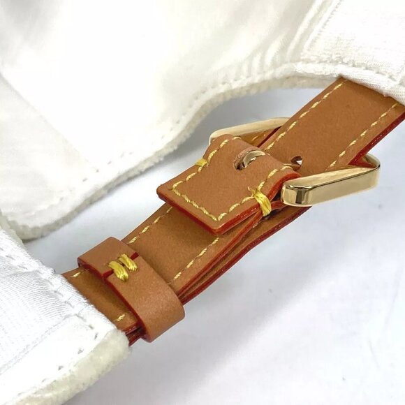 LOUIS VUITTON MP3421 Monogram newsboy velvet hat cap polyester White - Picture 13 of 16